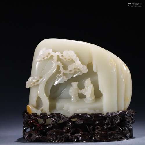 Figure dashanzi furnishing articles: hetian jade stories of ...