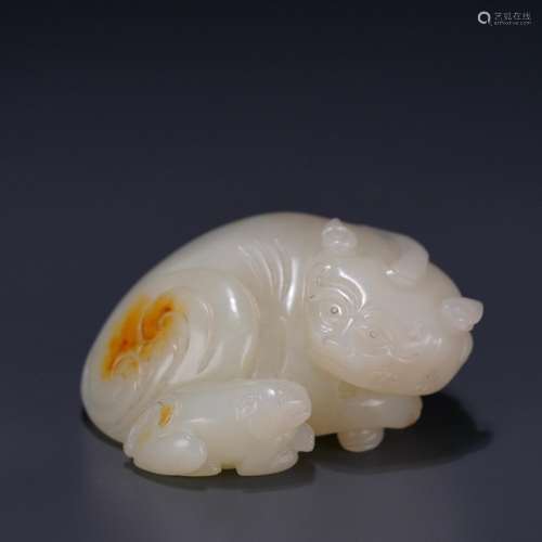 Mother: hetian jade son benevolent carvings6.6 cm long. : 4....