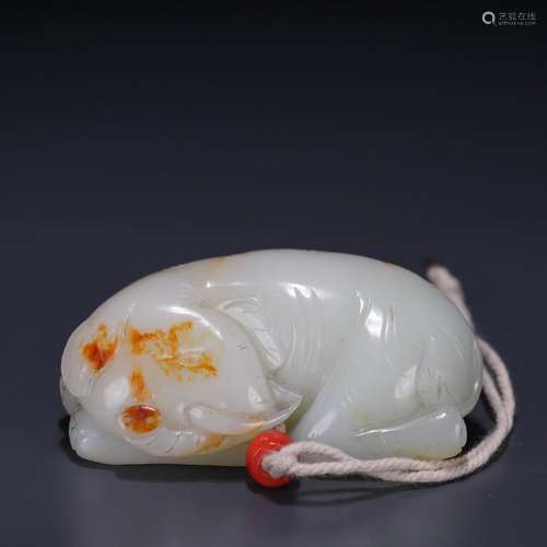 : hetian jade peace has like the aLength: 7.4 cm. Width: 4.1...