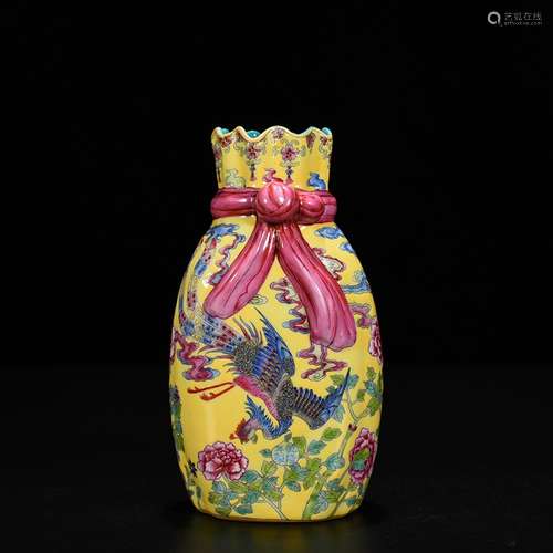 Huang pastel phoenix peony grains bag bottle17.5 * 10 centim...