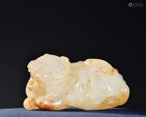 CHINESE HETIAN JADE AUSPICIOUS BEAST