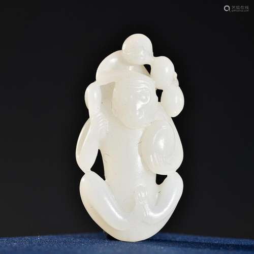 CHINESE HETIAN JADE MONKEY