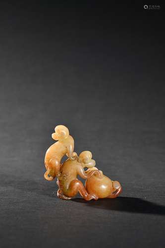 CHINESE HETIAN JADE MONKEY