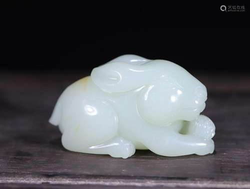 CHINESE HETIAN JADE RABBIT