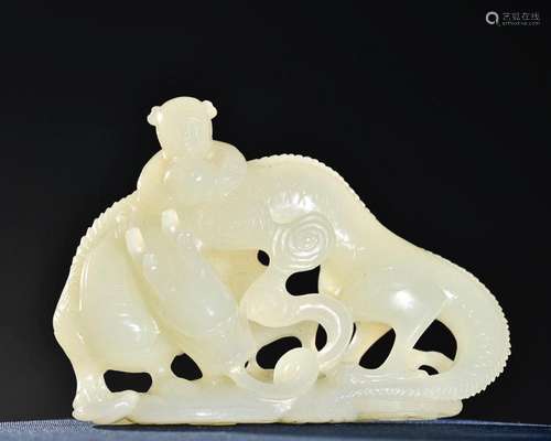 CHINESE HETIAN JADE DRAGON