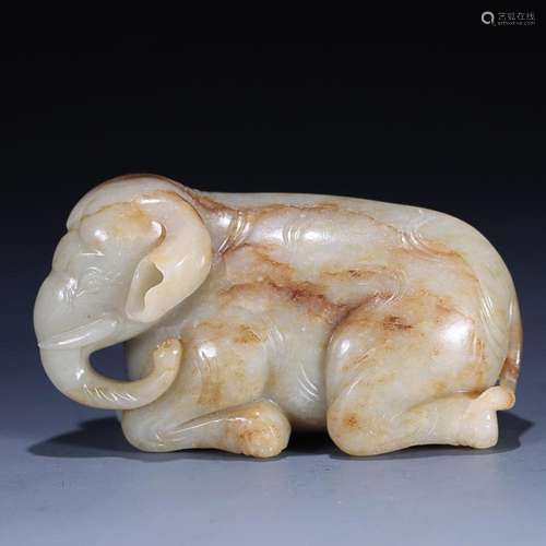 CHINESE HETIAN JADE ELEPHANT