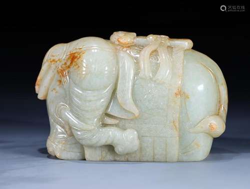 CHINESE HETIAN JADE ELEPHANT