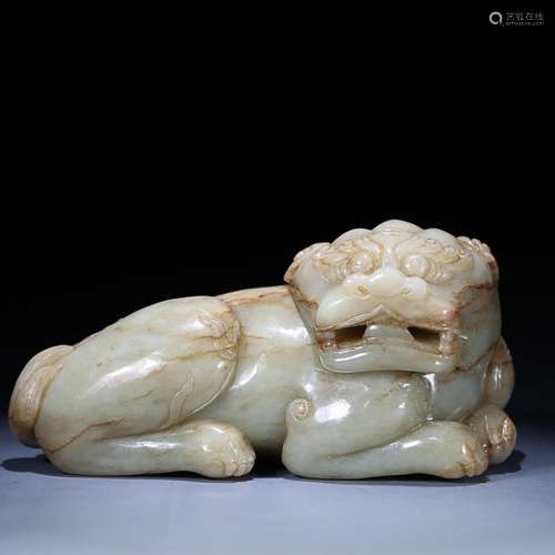 CHINESE HETIAN JADE LION