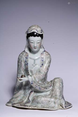 The late pastel guanyin cave25 CM long 21 CM 14.5 CM wideThe...