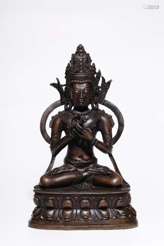 : copper longevity Buddha statue1090.6 g 12 CM high 19.8 CM ...