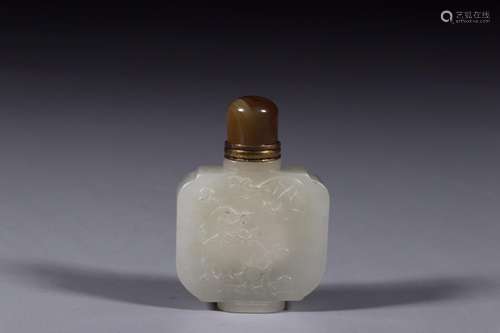 : hetian jade "the cattle" verse snuff bottlesSize...