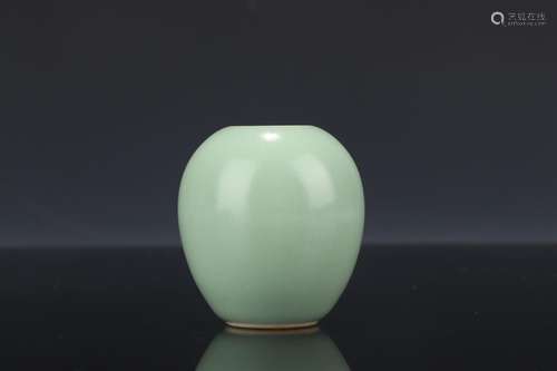 : "" powder blue glaze water jar5.5 cm high 6.2 cm...