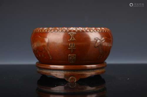 : "big" five NiuTu lotus-shaped grain port type fu...