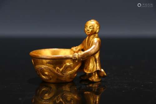 : copper gilding the lad water jar6 cm wide and 4.3 cm high ...