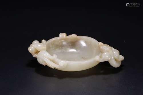 , hotan white jade longnu washSize: 14 * 9.5 * 3.5 cm weight...