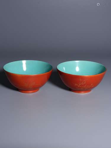 : the colour of red glaze bowlsSize: 6.8 cm diameter of 14 c...