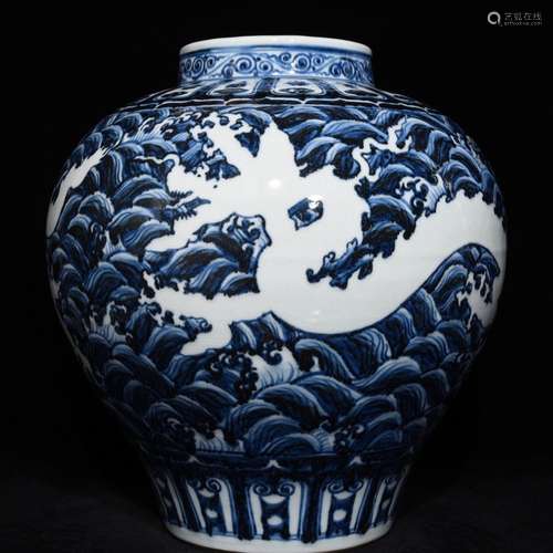 Blue and white for the white dragon grain 35.5 x32cm tank