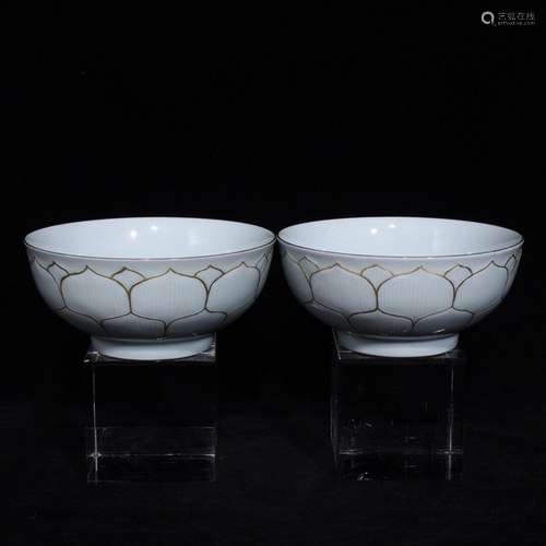 7.2 x15.6 shadow blue glaze lotus bowl