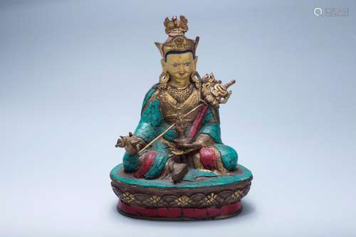 Copper and gold set a hoard of Buddha lotus baseSpecificatio...