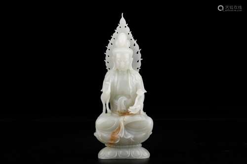 Hetian jade backlit guanyin caveSize: 11 * 5 * 27 cm weight:...