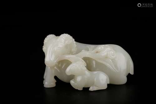 Furnishing articles, hetian jade "complacent"Size:...