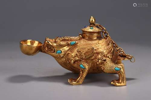 : copper gold treasure benevolent droplets paperweightA 16 c...