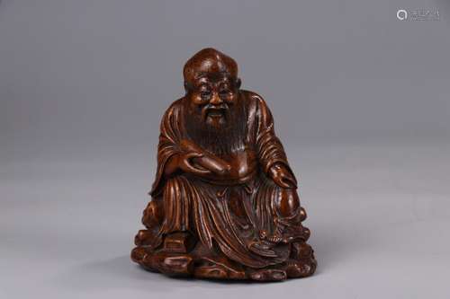 Confucius: bamboo's statueLong and 9.8 cm wide and 8.5 c...