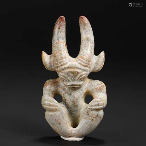 Ancient jade beast furnishing articlesSize, wide 8.3 4.3 2 c...