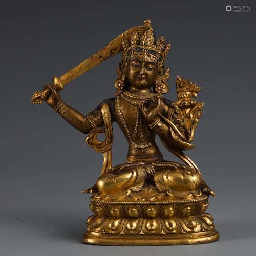 , copper Buddha statueSize, high 15 wide 12.3 6 cm thick wei...