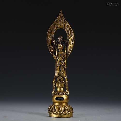 , copper Buddha statueSize, wide 22.7 5.8 4.7 cm thick weigh...