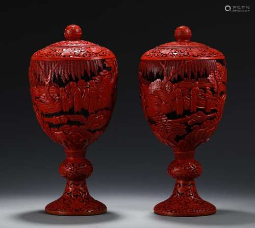 That story place a pair of carved lacquerware characters28 d...