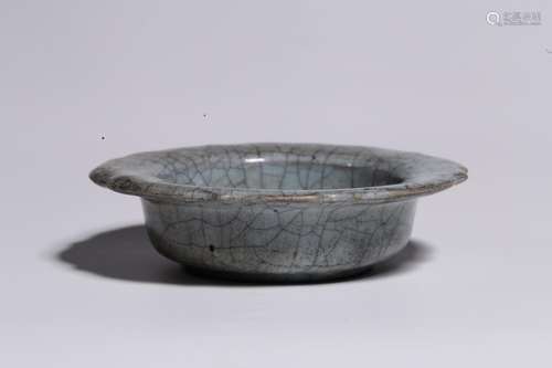 Imitation of elder brother glaze flower mouth fold along the...