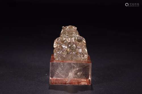 The crystal panlong spit sifang printingSize: 6 cm high 8 cm...