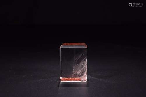 The crystal sifang printingSize: 5 cm high 6.5 cm wide weigh...