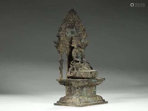 Backlit guanyin cave: silverSize: 24 cm long 14 cm high 7.5 ...