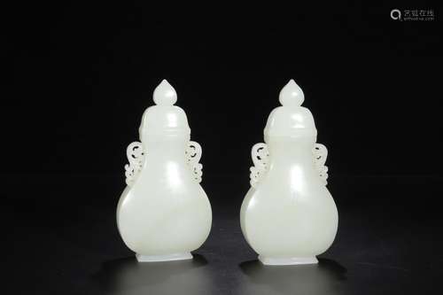 Night: hetian jade flower pattern design of a coupleSize: 14...