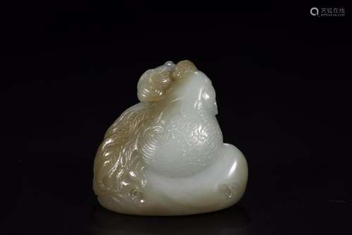 The chicken hand: hetian Bai Yuzi mother dayLong and 7.7 cm ...