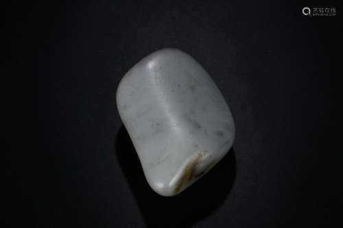 A modern: hetian jade rough stone press of the hand9.6 * 6.2...