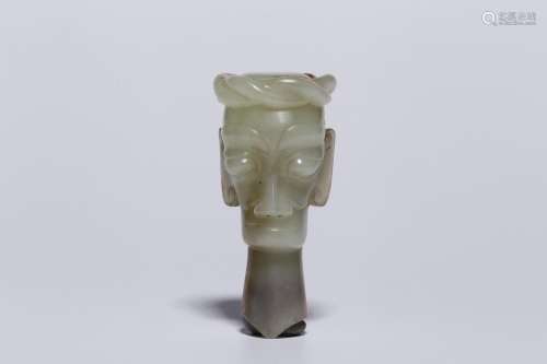 Zen: hetian jade belt ooze a clay head to piecesWeighs 77 gr...