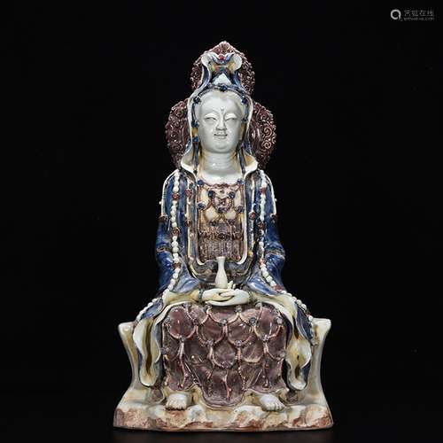 Blue and white youligong witnessing bodhisattva statue 255 c...