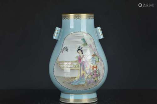 Early liberation ji painted green glaze hui-min zhao four be...