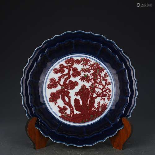 Given the royal zheng with the blue glaze medallion youligon...