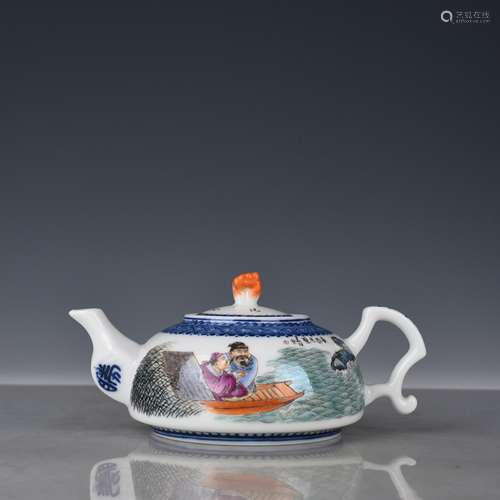 Liu Xi ren pastel night chibi characters pot of antique vase...