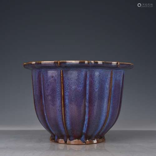 Obsidian masterpieces variable lilac purple glaze flower pot...