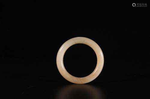 Article: hetian jade round braceletSize: diameter 5.6 cm wei...