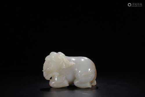 : hetian jade, taiping as furnishing articlesSize: 7.9 cm wi...