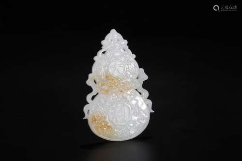 : hetian jade gourd "prosperous" pageSize: 9.2 cm ...