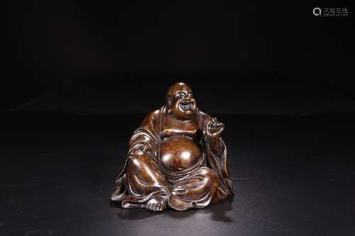 W number 4121: aloes pot-bellied maitreya statueSize: 15.8 c...