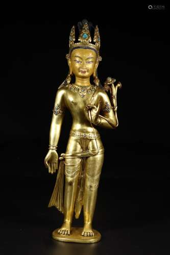 W number 4080Mother: copper and gold are lotus Buddha stands...