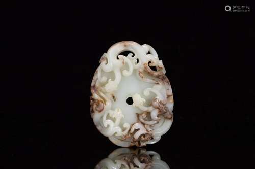 Ancient jade PanChi dragon jade, jade is exquisite, good whi...